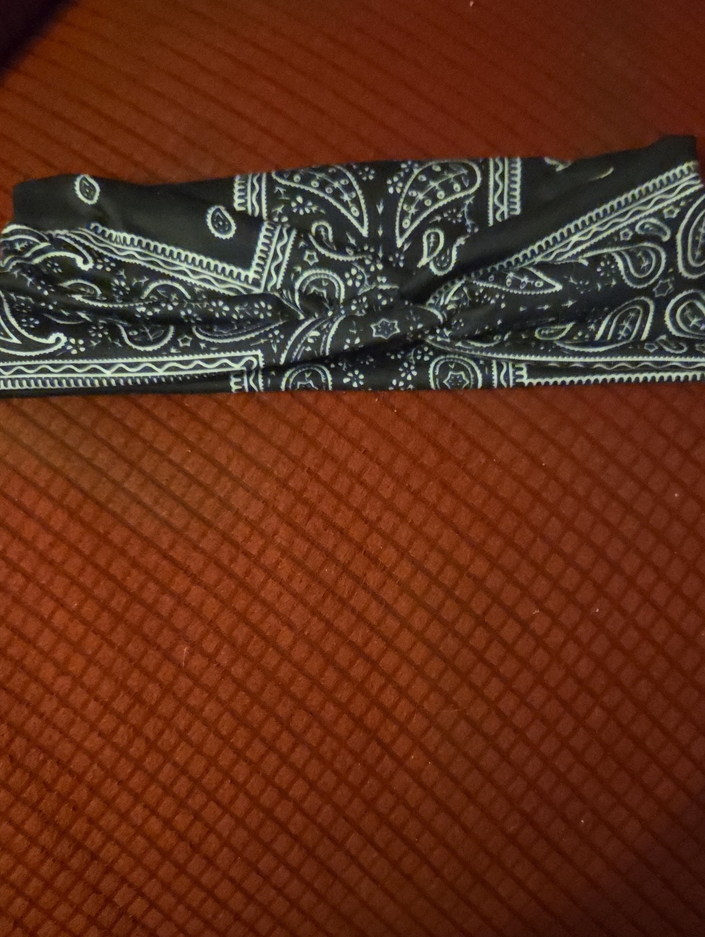 Black Paisley Twist Headband
